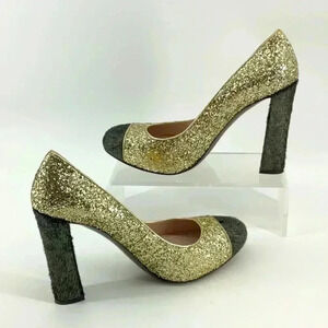 MIU MIU  GLITTER PUMPS